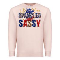 Pale Pink star spangled and sassy billie wilder Premium Sweatshirt - texasbilliewilder