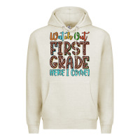 Oatmeal Heather watch out first grade here i come! Premium Hoodie - JahusDesignShop