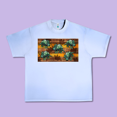 Dinosaur Triceratops Sippy Cup Urban Heavy Tee Designed By Artiststas