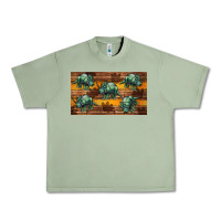 Oil Green dinosaur triceratops sippy cup Urban Heavy Tee - Artiststas