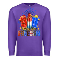 Purple tastes like freedom popsicles billie wilder Premium Sweatshirt - texasbilliewilder