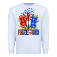 White tastes like freedom popsicles billie wilder Premium Sweatshirt - texasbilliewilder