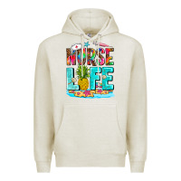 Oatmeal Heather nurse life summer Premium Hoodie - AdoDesignShop
