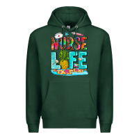 Sports Green nurse life summer Premium Hoodie - AdoDesignShop