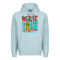 Blue Mist nurse life summer Premium Hoodie - AdoDesignShop