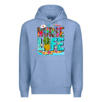 Colony Blue nurse life summer Premium Hoodie - AdoDesignShop