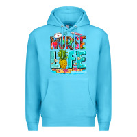 Ocean Blue nurse life summer Premium Hoodie - AdoDesignShop