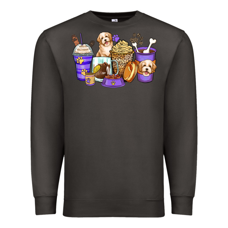 Havanese Terrier Coffee Cups Premium Sweatshirt by Zillion Design Studio | Teevron