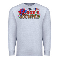 Heather Grey this is god s country Premium Sweatshirt - texasbilliewilder