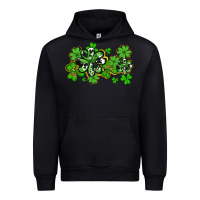 Black cowhide and leopard shamrocks Urban Hoodie - AdoDesignShop