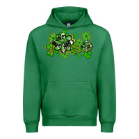 Emerald cowhide and leopard shamrocks Urban Hoodie - AdoDesignShop