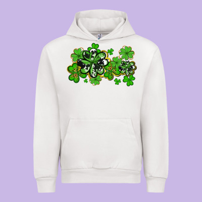 Cowhide And Leopard Shamrocks Urban Hoodie Designed By Adodesignshop