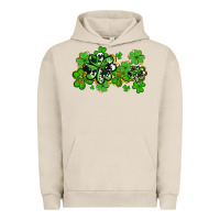 Pigment French Oak cowhide and leopard shamrocks Urban Hoodie - AdoDesignShop
