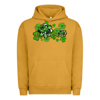 Pigment Peanut Butter cowhide and leopard shamrocks Urban Hoodie - AdoDesignShop
