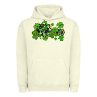 Pigment Pistachio cowhide and leopard shamrocks Urban Hoodie - AdoDesignShop