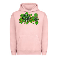 Pigment Salmon cowhide and leopard shamrocks Urban Hoodie - AdoDesignShop