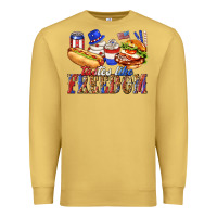 Antique Gold tastes like freedom with leopard Premium Sweatshirt - texasbilliewilder