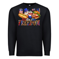 Black tastes like freedom with leopard Premium Sweatshirt - texasbilliewilder