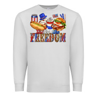 Dove Grey tastes like freedom with leopard Premium Sweatshirt - texasbilliewilder