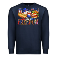 Navy tastes like freedom with leopard Premium Sweatshirt - texasbilliewilder
