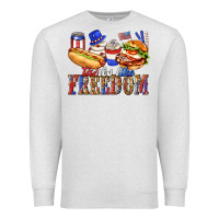 Oatmeal Heather tastes like freedom with leopard Premium Sweatshirt - texasbilliewilder
