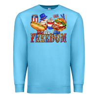 Ocean Blue tastes like freedom with leopard Premium Sweatshirt - texasbilliewilder