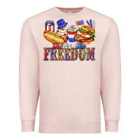 Pale Pink tastes like freedom with leopard Premium Sweatshirt - texasbilliewilder