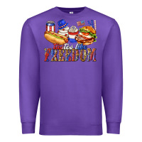 Purple tastes like freedom with leopard Premium Sweatshirt - texasbilliewilder
