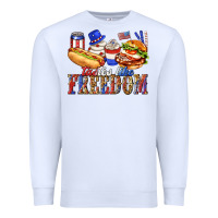 White tastes like freedom with leopard Premium Sweatshirt - texasbilliewilder