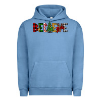 Pigment Pebble Blue believe Urban Hoodie - JahusDesignShop