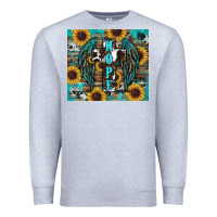 Heather Grey western hope sunflower's Premium Sweatshirt - RanaPortraitStore