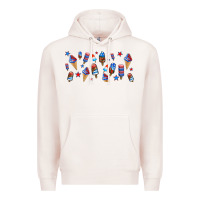 Pale Pink usa ice cream and popsicles Premium Hoodie - AdoDesignShop