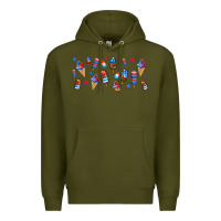 Army Green usa ice cream and popsicles Premium Hoodie - AdoDesignShop
