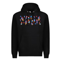 Black usa ice cream and popsicles Premium Hoodie - AdoDesignShop