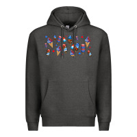 Charcoal Heather usa ice cream and popsicles Premium Hoodie - AdoDesignShop