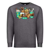 Charcoal Heather french bulldog coffee cups Premium Sweatshirt - Zillion Design Studio