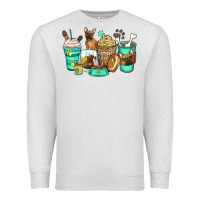 Oatmeal Heather french bulldog coffee cups Premium Sweatshirt - Zillion Design Studio