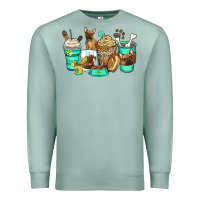 Seafoam french bulldog coffee cups Premium Sweatshirt - Zillion Design Studio