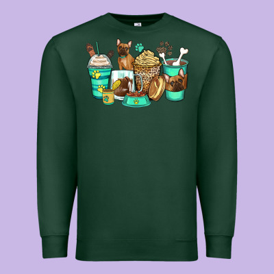 Premium Sweatshirt french bulldog coffee cups