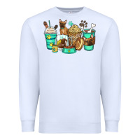 White french bulldog coffee cups Premium Sweatshirt - Zillion Design Studio