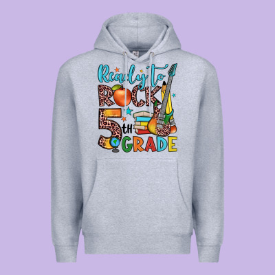 Ready To Rock 5th Grade Premium Hoodie Designed By Jahusdesignshop