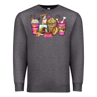 Charcoal Heather Chihuahua coffee cups Premium Sweatshirt - Zillion Design Studio