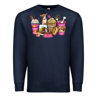 Navy Chihuahua coffee cups Premium Sweatshirt - Zillion Design Studio