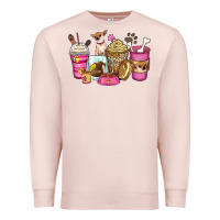 Pale Pink Chihuahua coffee cups Premium Sweatshirt - Zillion Design Studio