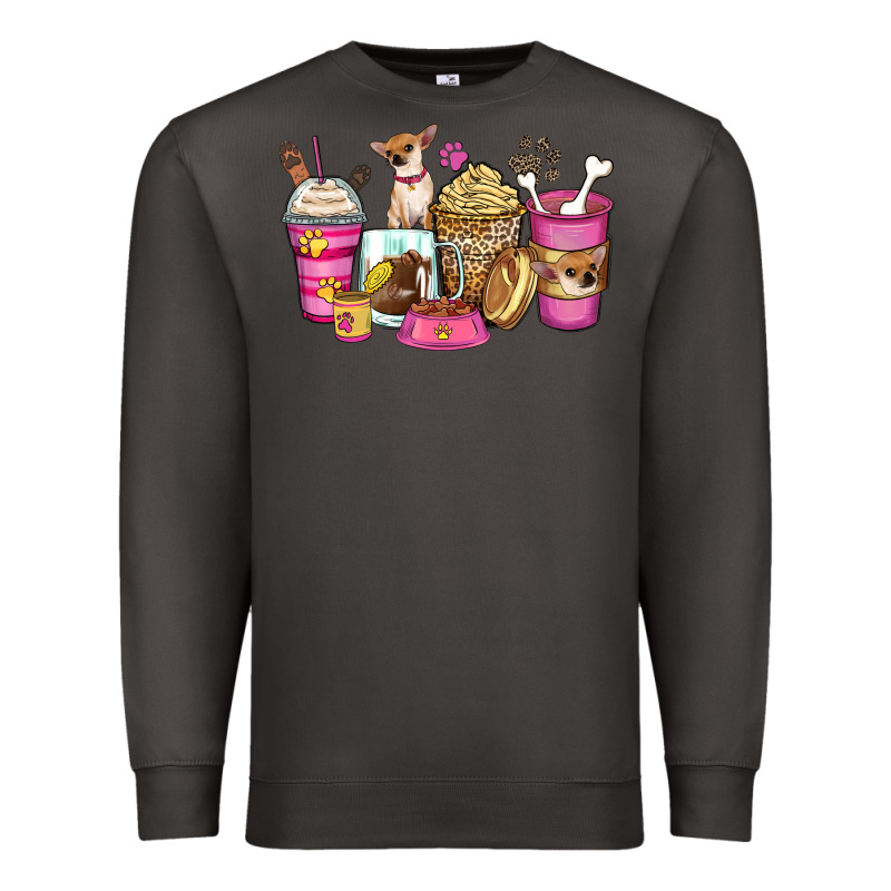 Chihuahua Coffee Cups Premium Sweatshirt by Zillion Design Studio | Teevron