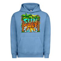 Pigment Pebble Blue sun salt sand summer Urban Hoodie - Jasminsmagicworld