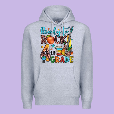 Ready To Rock 4th Grade Premium Hoodie Designed By Jahusdesignshop