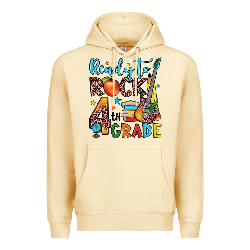 Ready To Rock 4th Grade Premium Hoodie by JahusDesignShop | Teevron