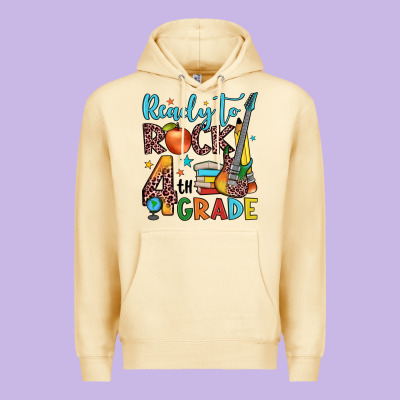 Ready To Rock 4th Grade Premium Hoodie Designed By Jahusdesignshop