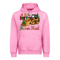 Fuchsia Pink Christmas A Little Dirt Never Hurt Urban Hoodie - Artiststas